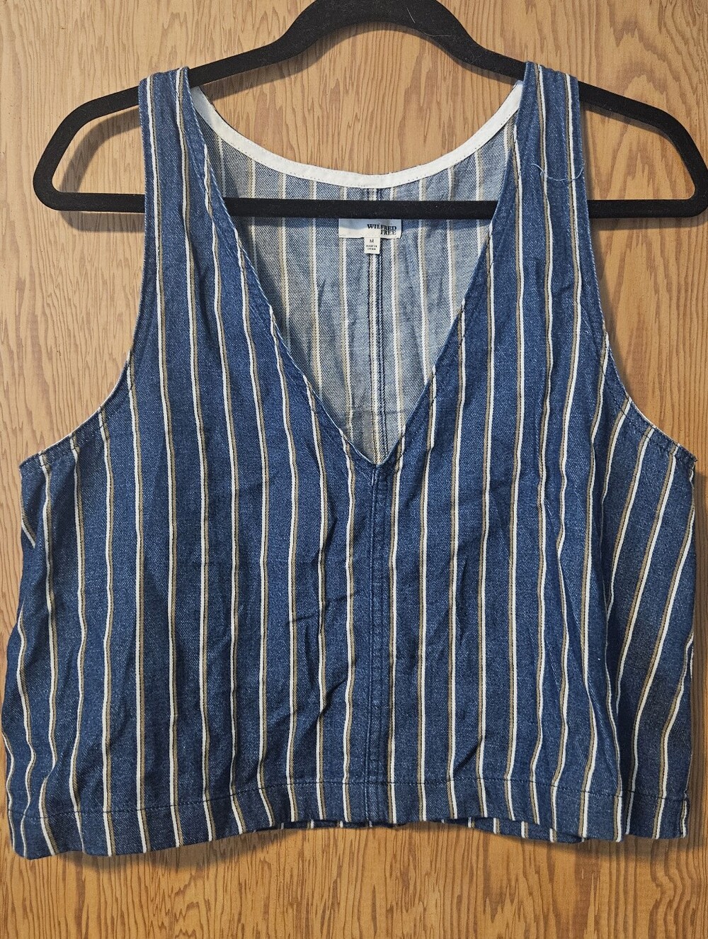 Aritzia striped chambray tank